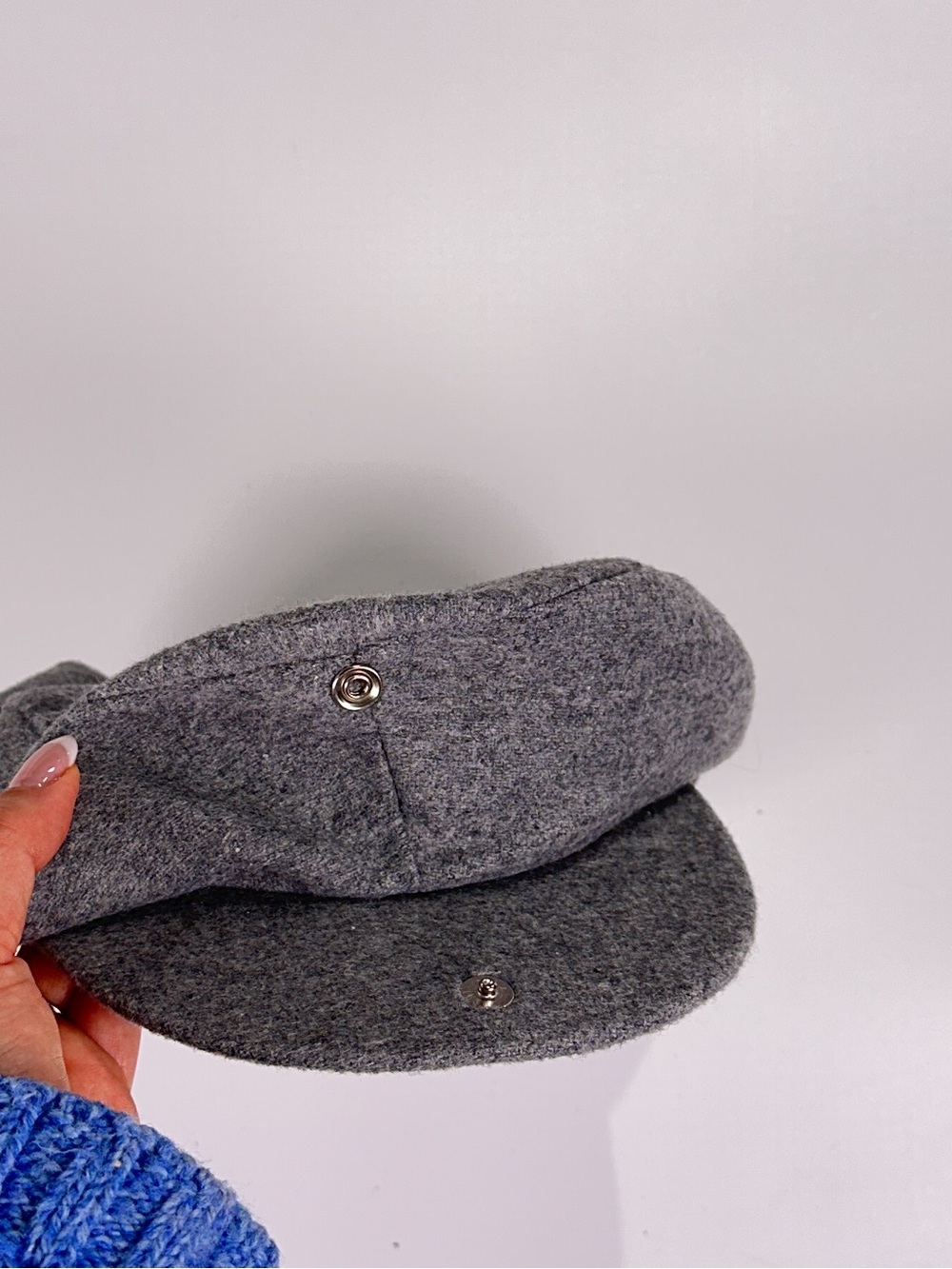 Knox New York Vintage Premier Flat Cap Wool Blend Grey Size 7 - Picture 4 of 8